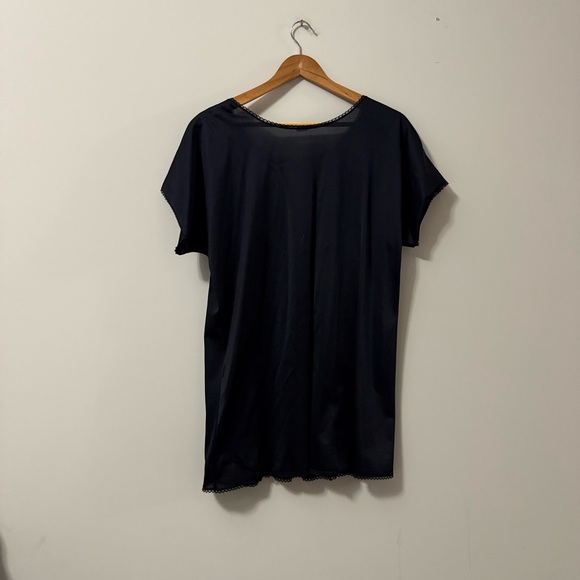 3/$20⚡️ Vintage Black Short Sleeve Mini Dress with Sheer Panels and Crewneck - Picture 7 of 16